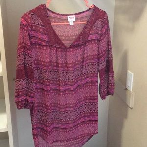 Junior mossimo small 3/4 sleeve blouse
